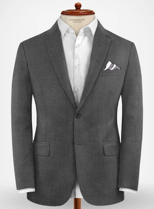 Lanificio Zegna Traveller Gray Wool Jacket Tailored Jacket Straight Jacket A-Line Jacket