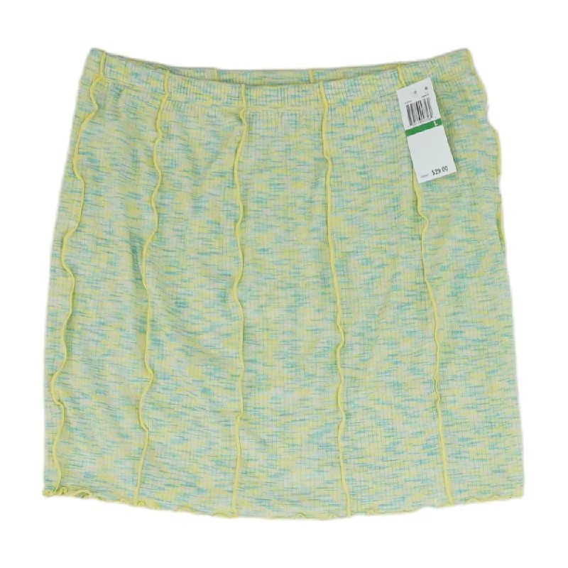 Green Misc Mini Skirt low waist skirt