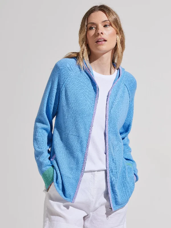 Chunky Cotton Zip Cardigan Casual Formal Business