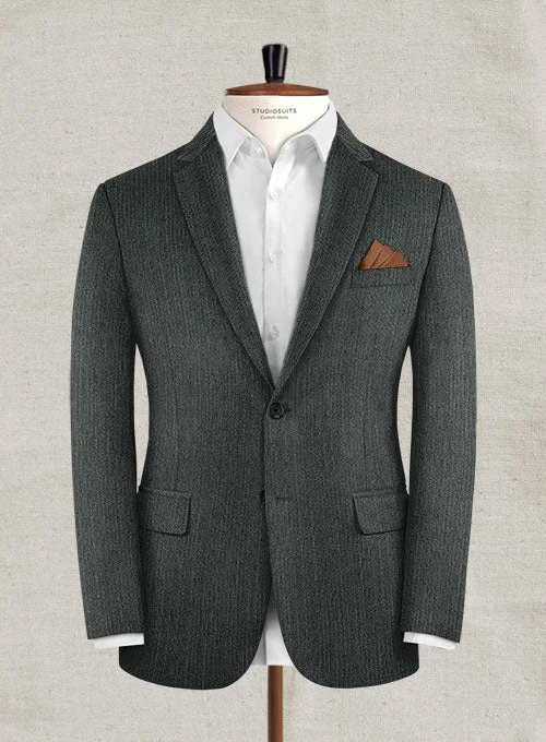 Cerruti Dicho Gray Wool Jacket Welt Pockets Slit Pockets Flap Pockets