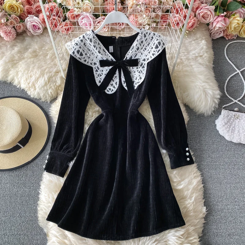 Retro temperament, slim waist, corduroy A-shaped skirt  3152 chiffon skirt airy