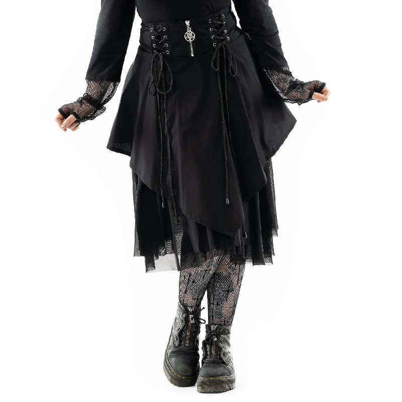 MALI SKIRT - BLACK corduroy skirt durable