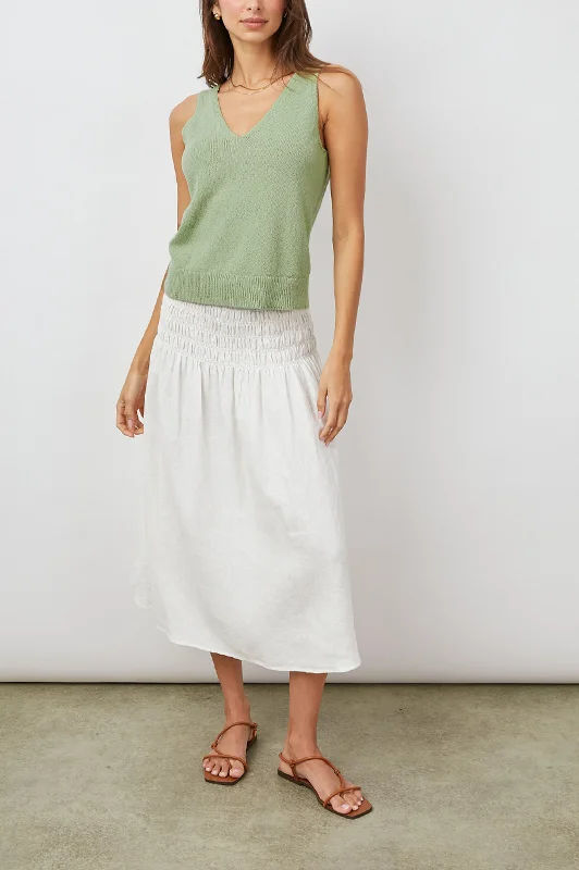 MAISE TANK - SAGE sheer tank top