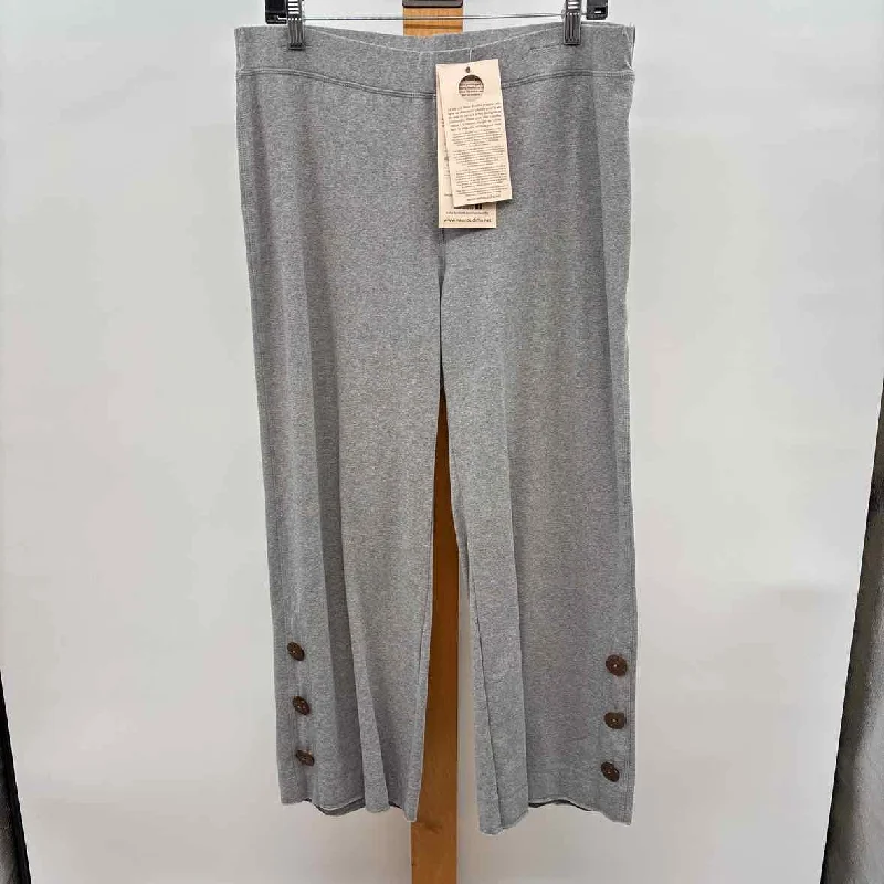 Neon Buddha Women's Size 14 Gray Heathered Pants Modern Stretch Trousers