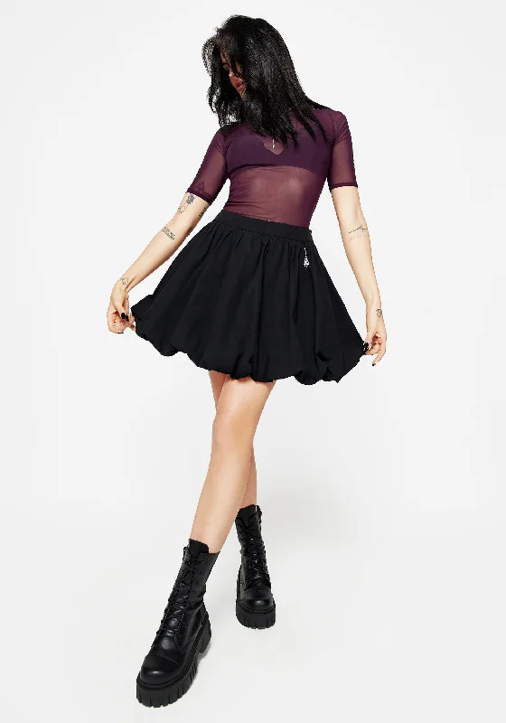 Aranya Puff Micro Mini Skirt silk skirt lustrous