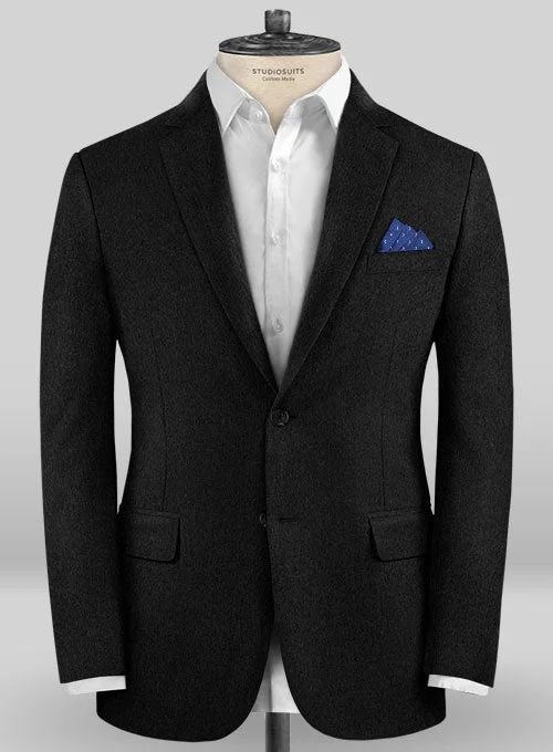 Colombo Black Cashmere Jacket Oversized Jacket Tailored Jacket Straight Jacket