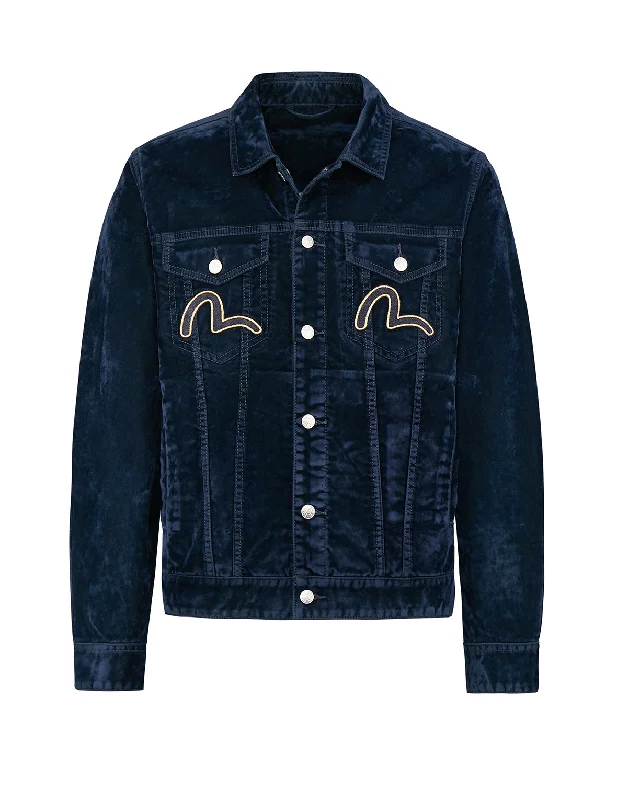 Discharge Taka Calligraphy Velvet Denim Jacket Denim Jacket Leather Jacket Suede Jacket