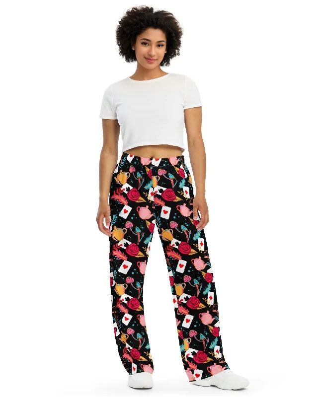 Curiouser and Curiouser Wide Leg Pants Comfy Cargo Trousers