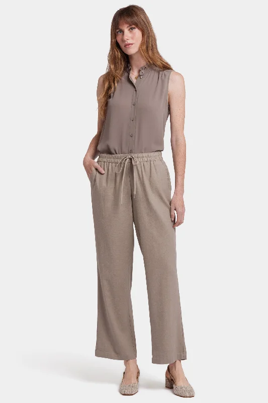 Relaxed Drawstring Pull-On Pants - Saddlewood Casual Skinny Fit Pants