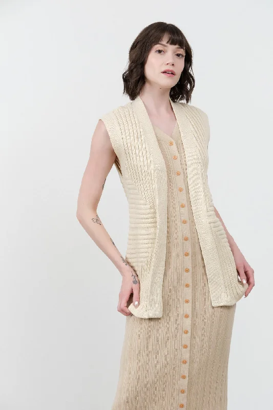 Sleeveless Cardigan Modern Contemporary chic