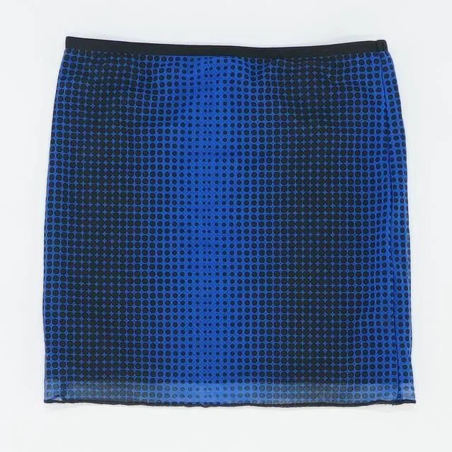 Blue Polka Dot Mini Skirt corduroy skirt durable