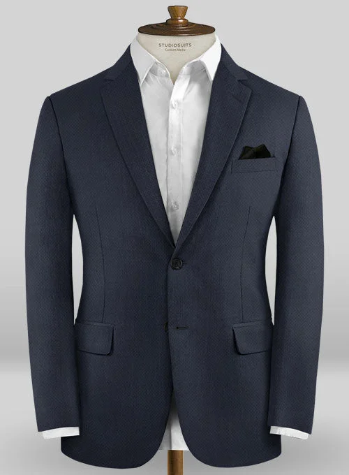 Caccioppoli Sun Dream Zicci Blue Wool Silk Jacket Zip Front Button Front Snap Front