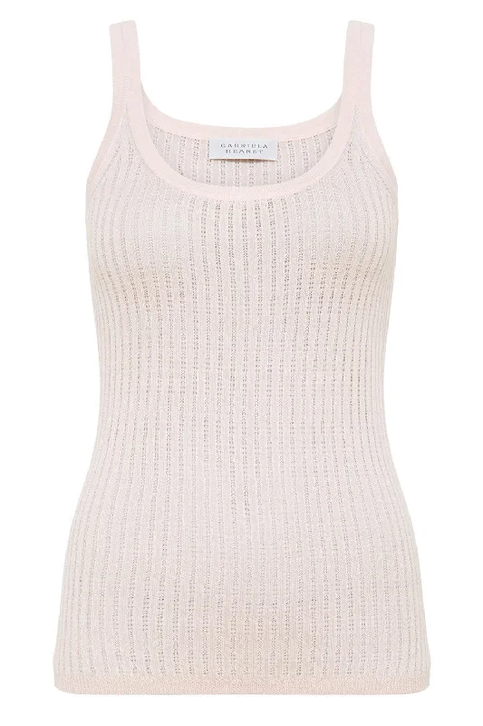 NEVIN TANK beige tank top