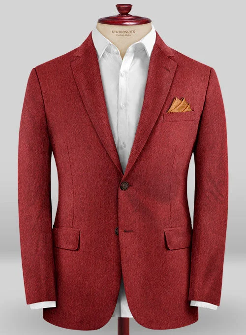 Colombo Red Cashmere Jacket Print Jacket Jacquard Jacket Embroidered Jacket