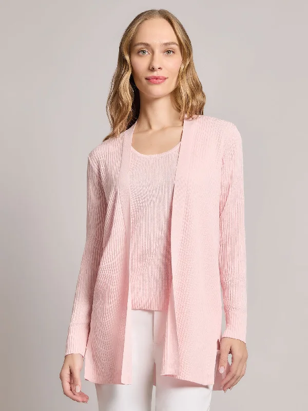 Plus Open Front Sutton Cardigan Notch Collar Peter Pan Collar Cowl Neck