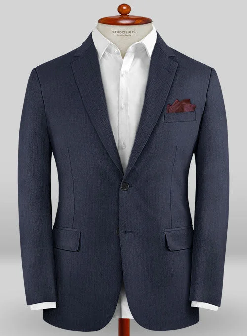 Caccioppoli Sun Dream Rizzo Dark Blue Wool Silk Jacket Denim Jacket Leather Jacket Suede Jacket