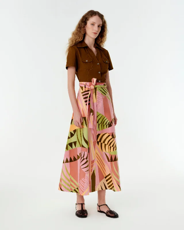 Lucrezia Skirt in Pagoda Print seamless skirt comfort