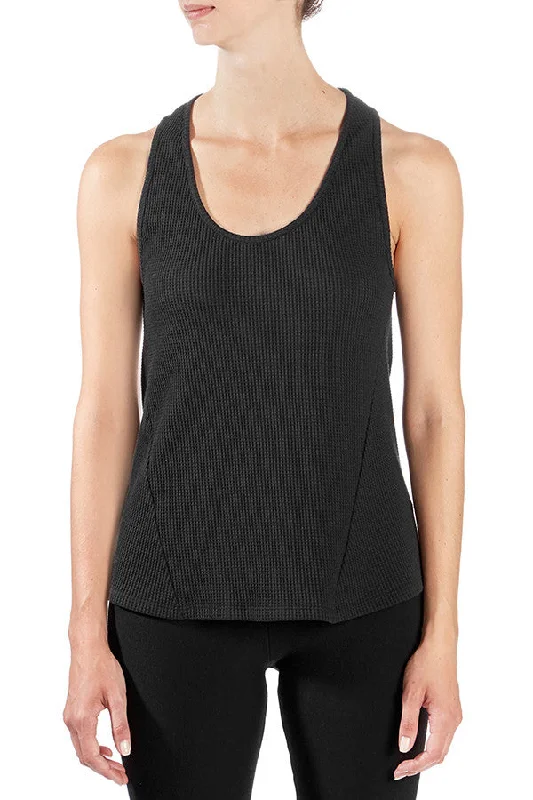Thermal Racerback Year-Round Tank in Black crossback tank top