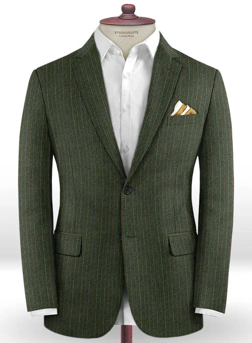 Caccioppoli Dapper Dandy Didena Forest Green Wool Jacket Jersey Jacket Tulle Jacket Batik Jacket