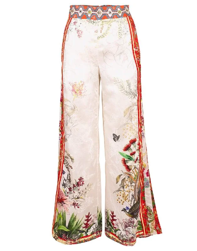 Faraway Tree Insert Side Panel Pant Chic Wool Trousers