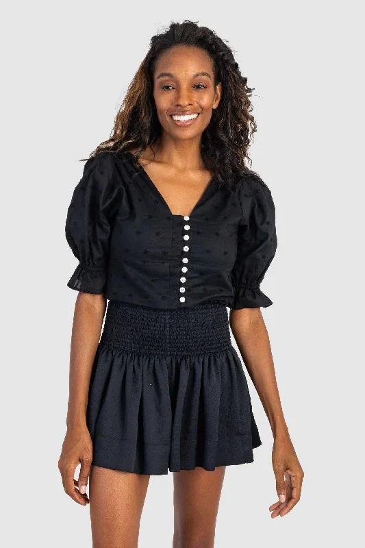 Erica Skirt Black Glow denim skirt classic