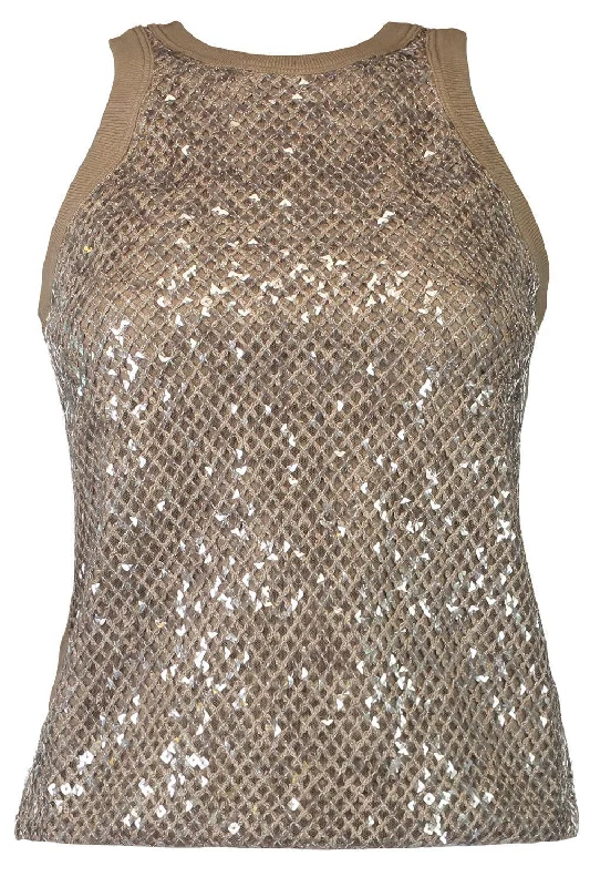 Dazzling Embroidered Tank - Nutshell strapless tank top