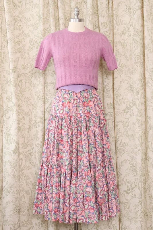 Laura Ashley Tiered Garden Skirt XS-M vintage skirt charm