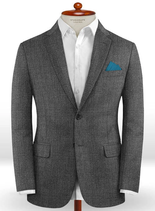 Caccioppoli Dapper Dandy Sancto Gray Wool Jacket One-Shoulder Jacket Off-the-Shoulder Jacket Asymmetrical Jacket