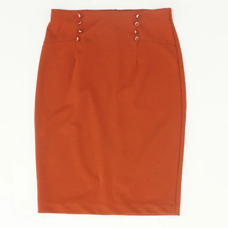 Rust Solid Mini Skirt a-line skirt cut