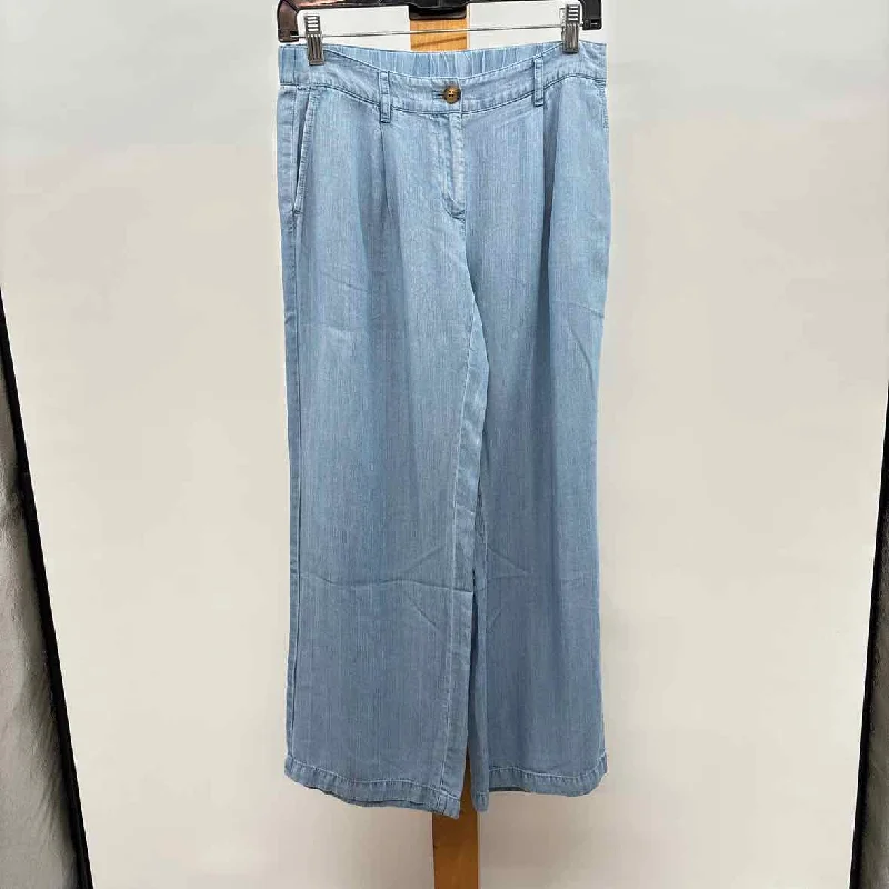 JJill Women's Size 2 Blue Solid Pants Chic Wool Trousers