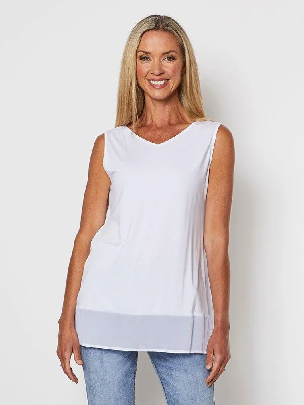 Reversible Tank Top - White fashionable tank top