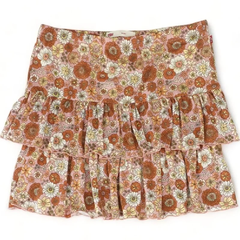 Multi Floral Midi Skirt tulle skirt dreamy