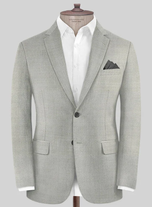 Lanificio Zegna Trofeo Light Gray Wool Jacket Stand-Up Collar Roll-Neck Collar Turtle Neck Lanificio Zegna Trofeo Light Gray Wool Jacket Stand-Up Collar Roll-Neck Collar Turtle Neck