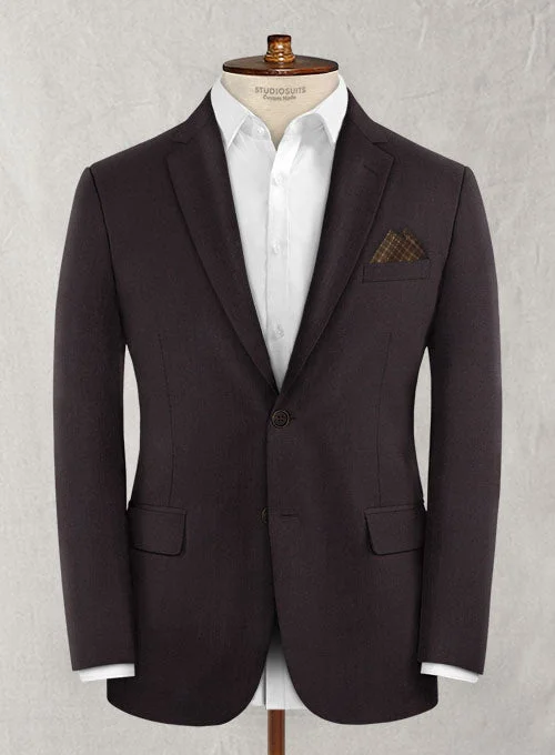 Reda Dark Wine Wool Jacket Mesh Jacket Canvas Jacket Denim Jacket
