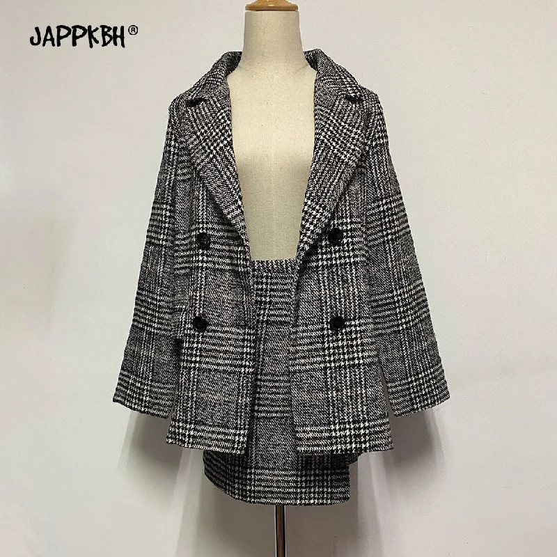 Skirt Suit Women Office Plaid Blazer Suit A Line Skirt Sets 2022 Spring Long Sleeve Wool tailleurs jupes Casual Jacket Female Nylon Jacket Polyester Jacket Spandex Jacket Skirt Suit Women Office Plaid Blazer Suit A Line Skirt Sets 2022 Spring Long Sleeve Wool tailleurs jupes Casual Jacket Female Nylon Jacket Polyester Jacket Spandex Jacket