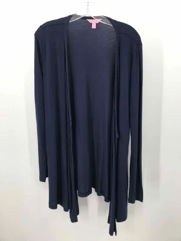 Pre-Owned Lilly Pulitzer Navy Size Small Cardigan Sweater Hooded Cardigan Collared Cardigan Shawl Collar Pre-Owned Lilly Pulitzer Navy Size Small Cardigan Sweater Hooded Cardigan Collared Cardigan Shawl Collar