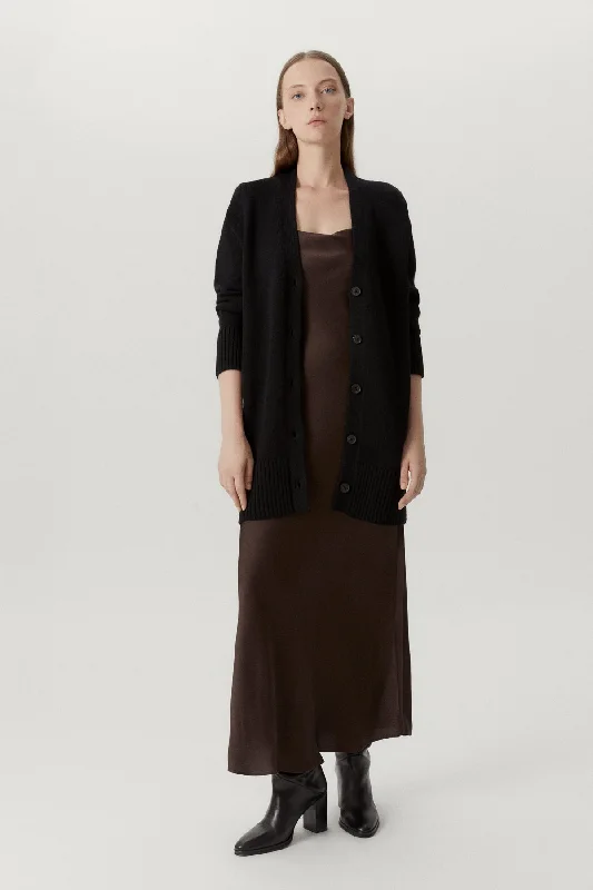 The Merino Wool Oversize Cardigan Houndstooth Herringbone Solid