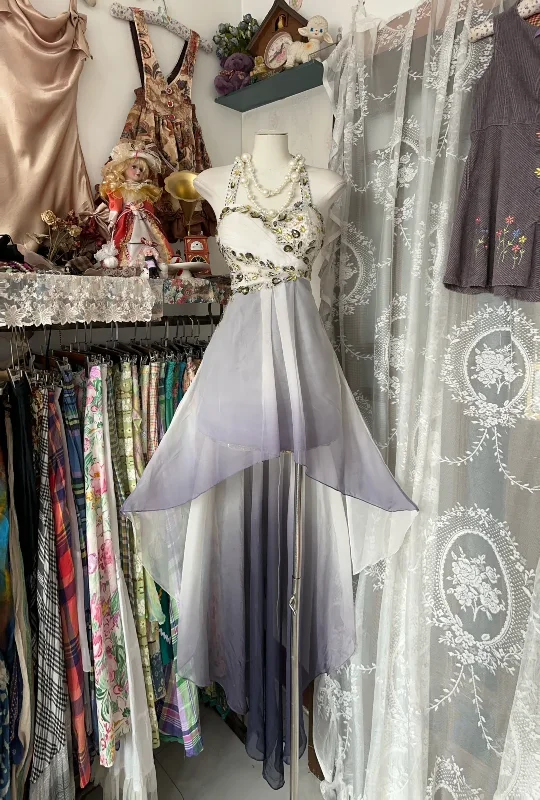 Vintage Halter Beading A-Line Chiffon Short Party Dress Homecoming Dress, DP4574 Tunics Evening elegant Vintage Halter Beading A-Line Chiffon Short Party Dress Homecoming Dress, DP4574 Tunics Evening elegant