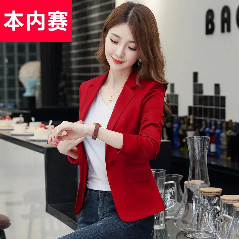 Blazer Women Women's Short Suit Autumn Women's Casual Suit Jacket Veste Femme Collared Jacket Crew Neck Jacket Turtle Neck Jacket
