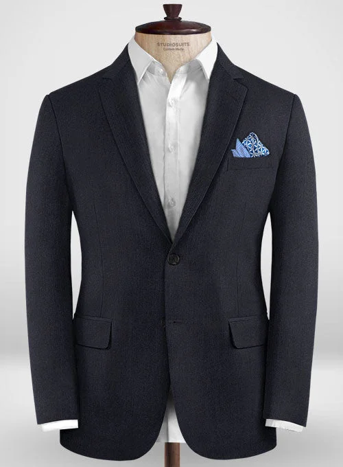 Lanificio Zegna Trofeo Dark Blue Wool Jacket Knit Jacket Woven Jacket Fleece Jacket