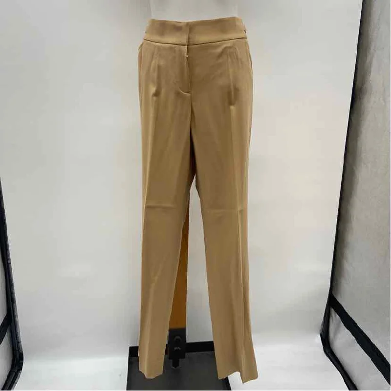 Per Se Women's Size 12 Tan Solid Pants Comfy High-Waist Jeans