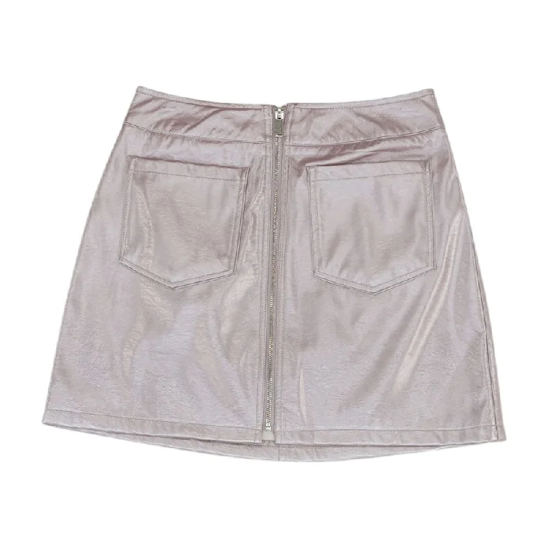 Pink Solid Midi Skirt lightweight skirt design