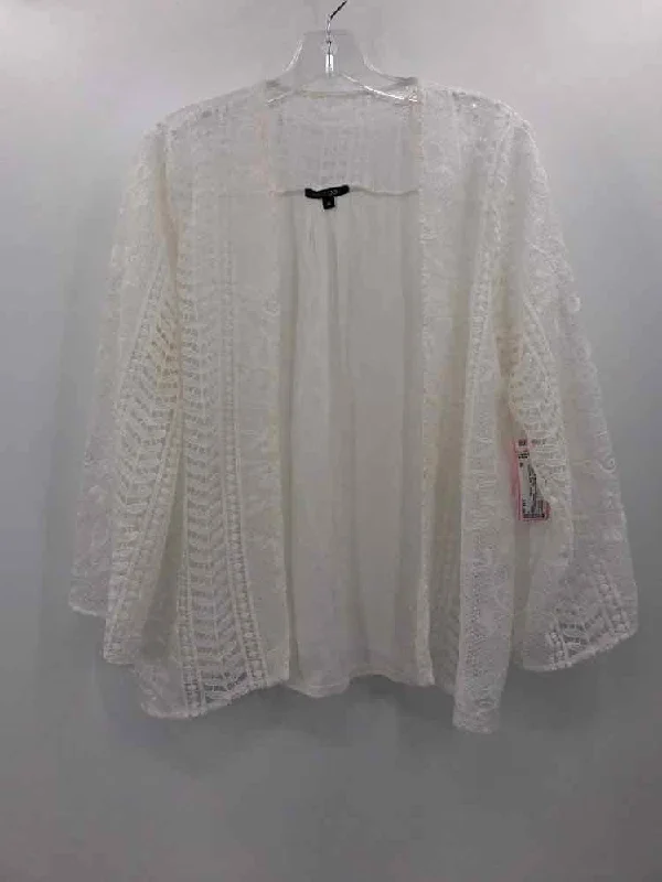 Pre-Owned Paper Moon White Size XL Cardigan Blouse Asymmetrical,ymmetric Pencil Cardigan