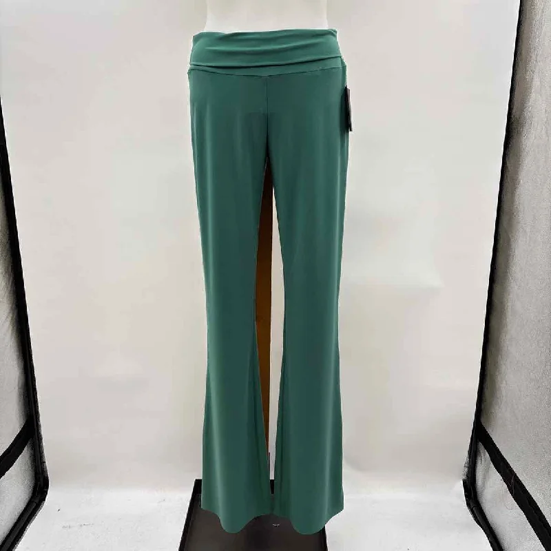 Norma Kamali Women's Size S Green Solid Pants Classic Stretch Pants