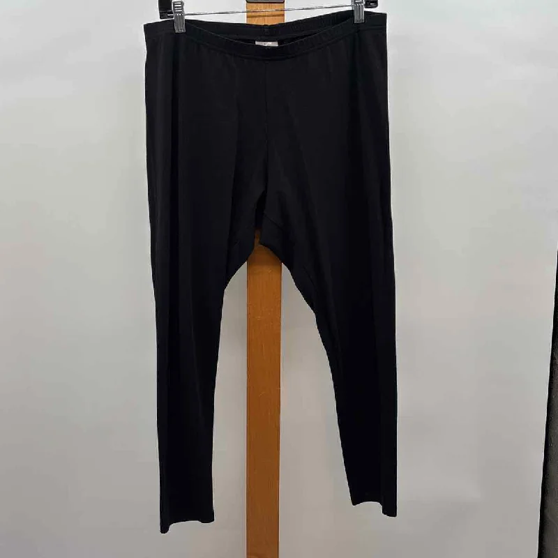 JJill Women's Size 1X Black Solid Pants Sleek Black Pants