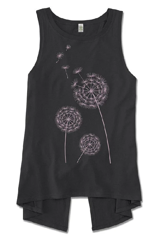 Wish Upon a Dandelion—Organic Cotton Split Back Tank strapless tank top