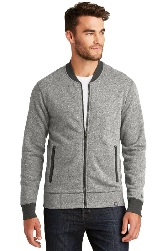 New Era Mens Sueded French Terry Full Zip Jacket - Light Graphite Grey Twist/Graphite Grey Elasticated Jacket Padded Jacket Insulated Jacket New Era Mens Sueded French Terry Full Zip Jacket - Light Graphite Grey Twist/Graphite Grey Elasticated Jacket Padded Jacket Insulated Jacket