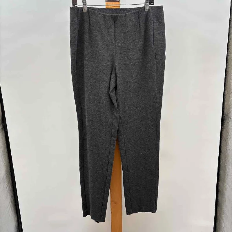 JJill Women's Size M Charcoal Solid Pants Fashionable Track Pants