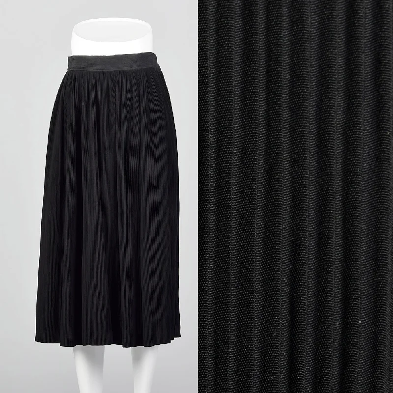 1950s Black Crystal Pleat Skirt vintage skirt charm