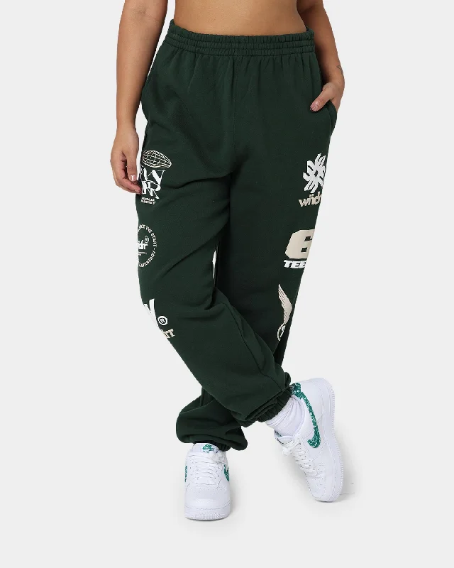 WNDRR Market Track Pants Forest Green Cozy Jogger Leggings